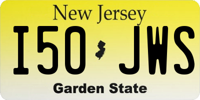 NJ license plate I50JWS