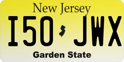 NJ license plate I50JWX