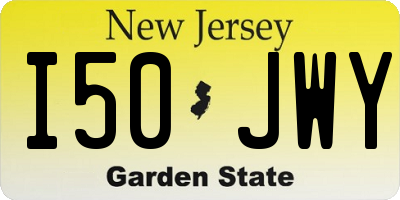 NJ license plate I50JWY