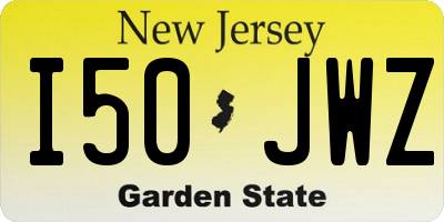 NJ license plate I50JWZ