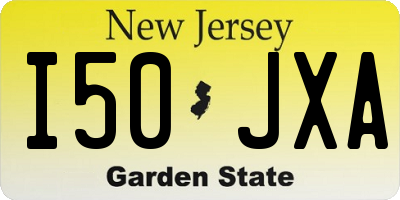 NJ license plate I50JXA