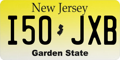 NJ license plate I50JXB