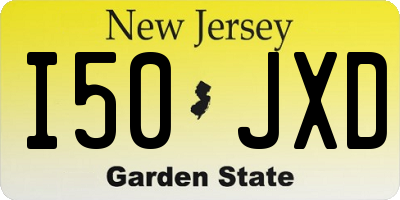 NJ license plate I50JXD