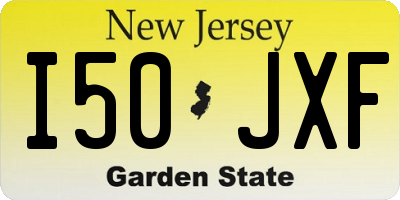 NJ license plate I50JXF