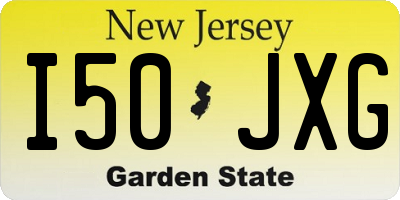 NJ license plate I50JXG