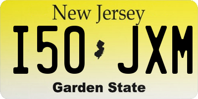 NJ license plate I50JXM