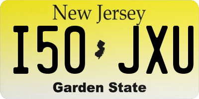 NJ license plate I50JXU