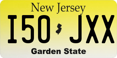 NJ license plate I50JXX