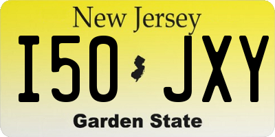 NJ license plate I50JXY
