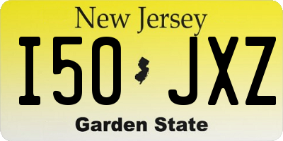 NJ license plate I50JXZ