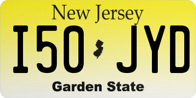 NJ license plate I50JYD