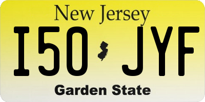 NJ license plate I50JYF