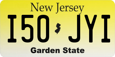NJ license plate I50JYI
