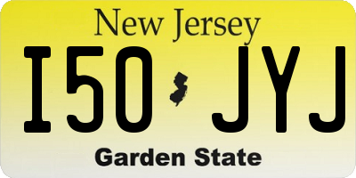 NJ license plate I50JYJ