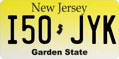 NJ license plate I50JYK