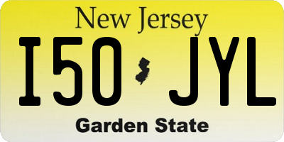 NJ license plate I50JYL
