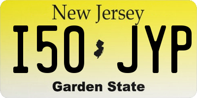 NJ license plate I50JYP