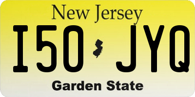 NJ license plate I50JYQ