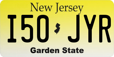 NJ license plate I50JYR