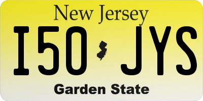 NJ license plate I50JYS
