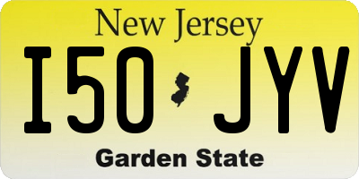 NJ license plate I50JYV