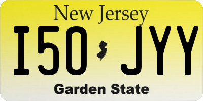 NJ license plate I50JYY