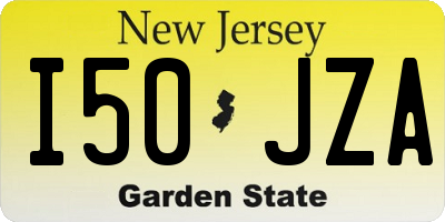 NJ license plate I50JZA