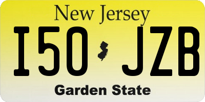NJ license plate I50JZB
