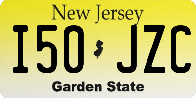 NJ license plate I50JZC