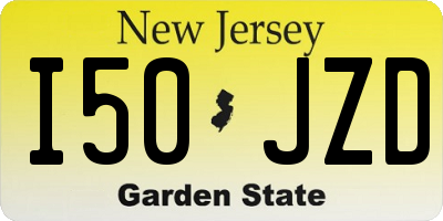 NJ license plate I50JZD