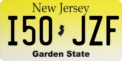 NJ license plate I50JZF