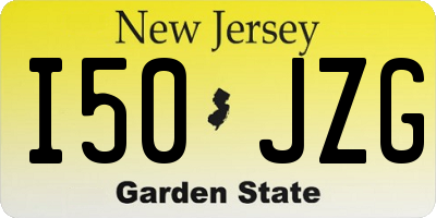 NJ license plate I50JZG