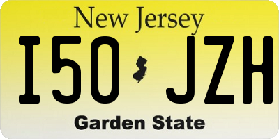 NJ license plate I50JZH