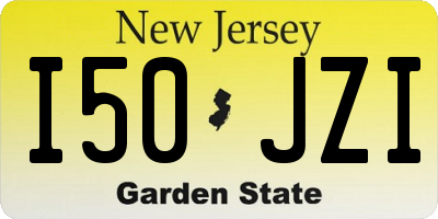 NJ license plate I50JZI