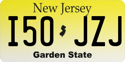 NJ license plate I50JZJ