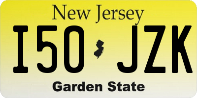 NJ license plate I50JZK