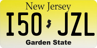 NJ license plate I50JZL