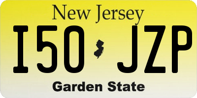 NJ license plate I50JZP