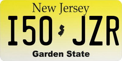 NJ license plate I50JZR