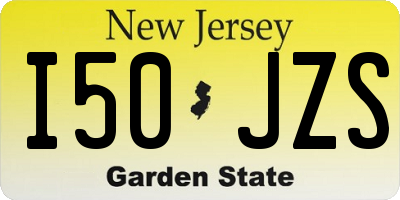 NJ license plate I50JZS