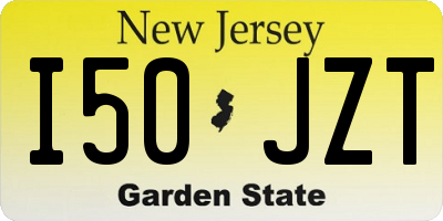 NJ license plate I50JZT