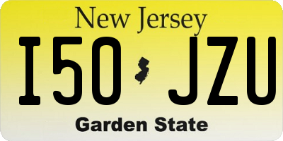 NJ license plate I50JZU