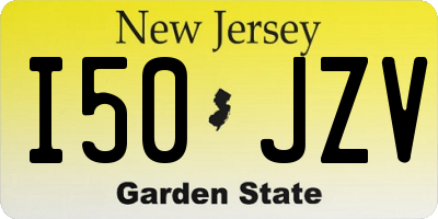 NJ license plate I50JZV
