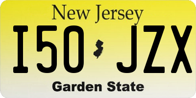 NJ license plate I50JZX