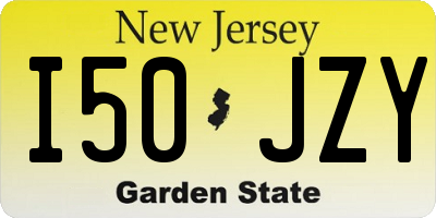 NJ license plate I50JZY
