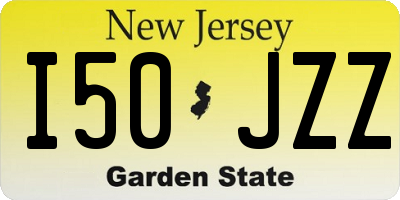NJ license plate I50JZZ