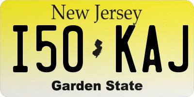 NJ license plate I50KAJ