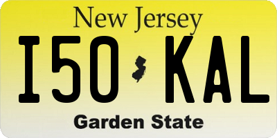 NJ license plate I50KAL