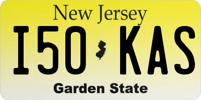 NJ license plate I50KAS