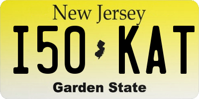 NJ license plate I50KAT